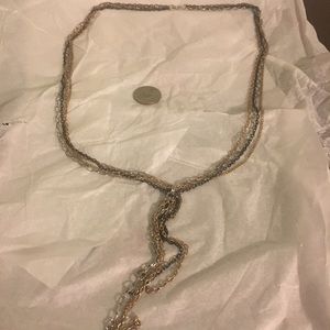 Gold, black, silver statement necklace